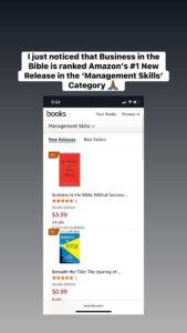 Business in the Bible Top New Release on Amazon!